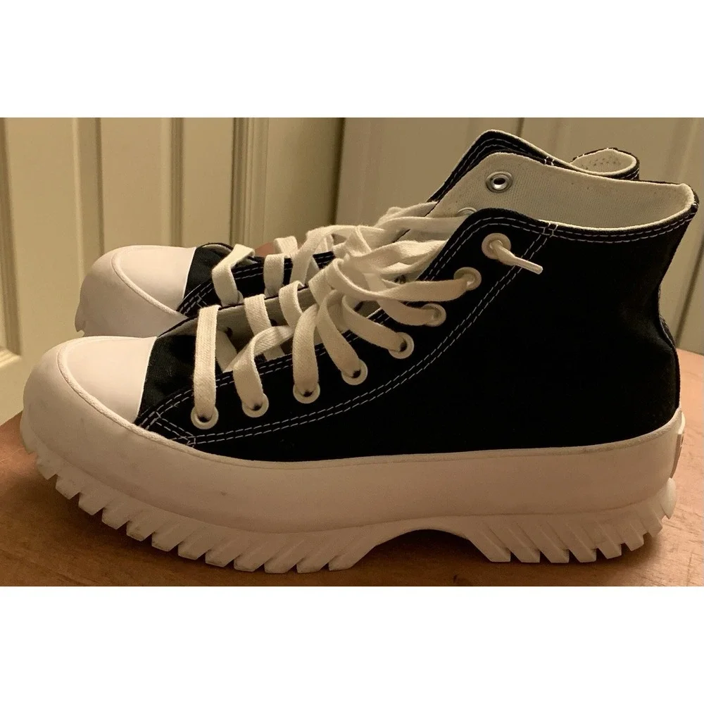 Converse Chuck Taylor All Star‎ Lugged 2.0 High Black White 2022 Men's 7 Woman 9 - Picture 2 of 9